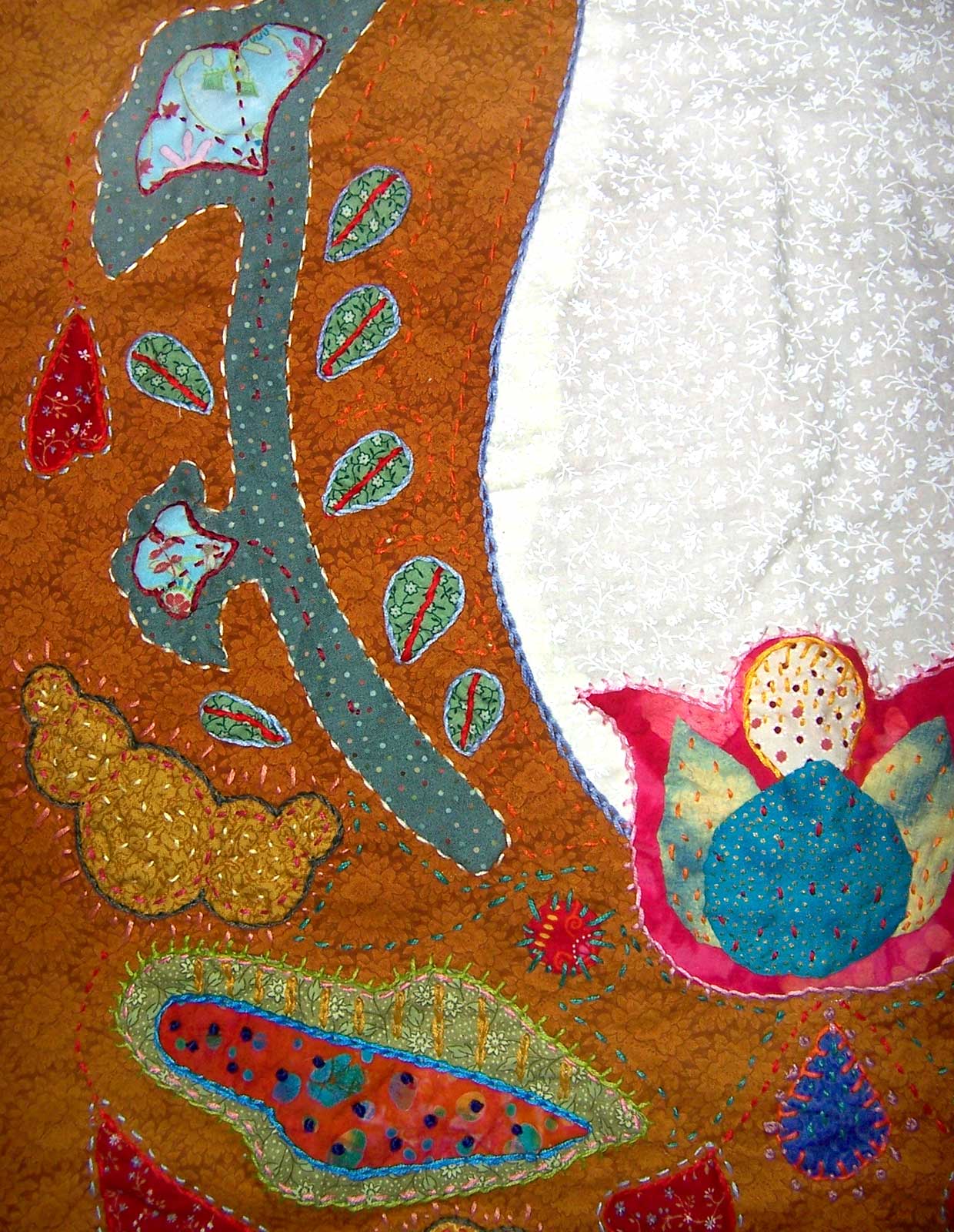 deer quilt partial embroidery