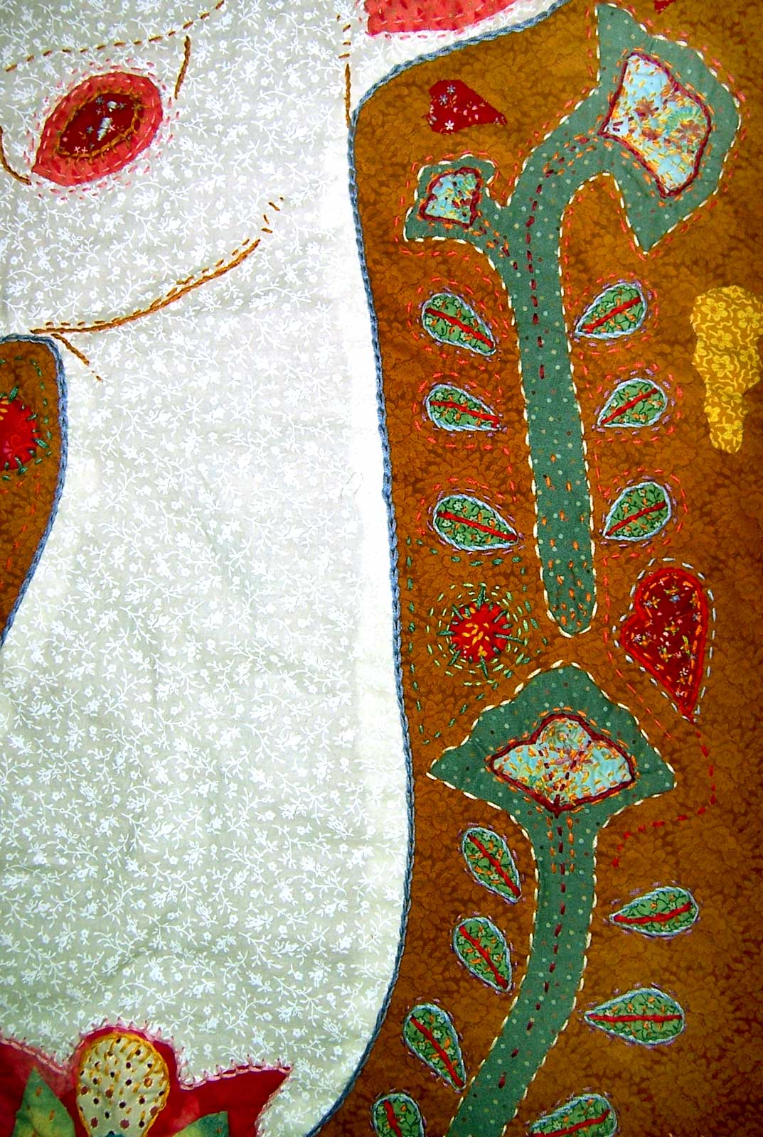 deer quilt finish embroidery