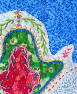 Snake in the Grass, quilt, by Andrea Zuill