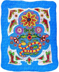 Snake in the Grass, quilt, by Andrea Zuill