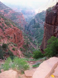Looking down North Kaibab Trail