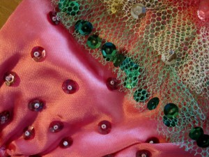 Detail, with tulle and sequins
