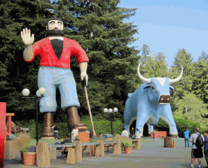 Paul Bunyan & Babe at the Trees of Mystery