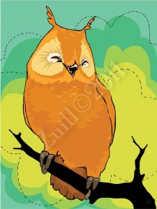 Laughing Owl by Andrea Zuill